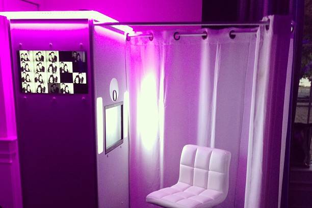 LED lights/slideshow on booth