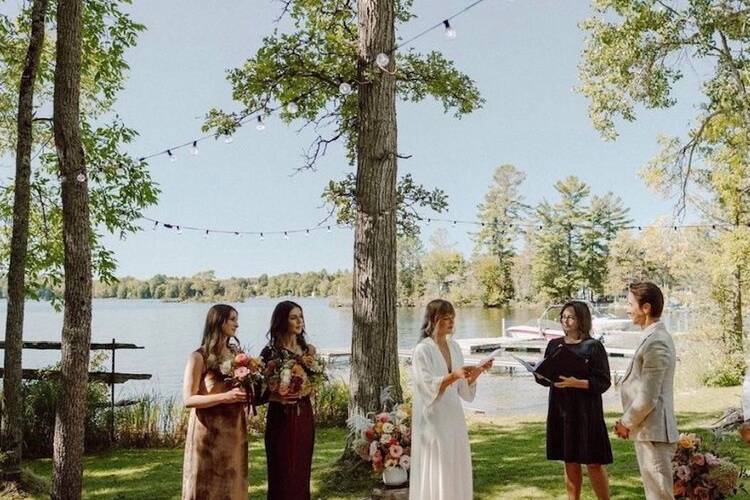 Lakeside ceremony for K+J