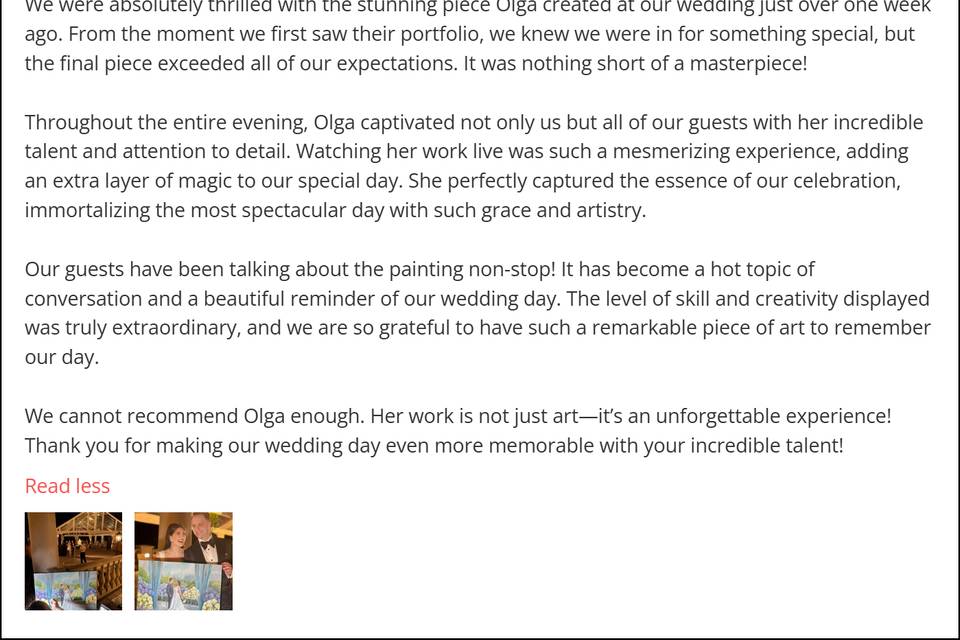 Review Live Wedding Painter