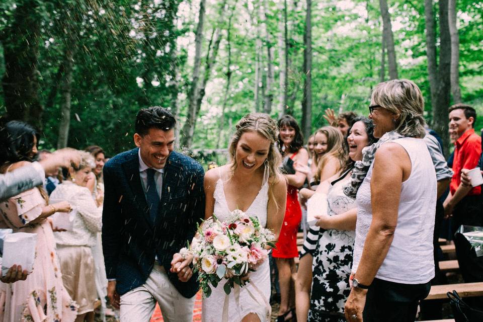 Outdoor wedding ceremony