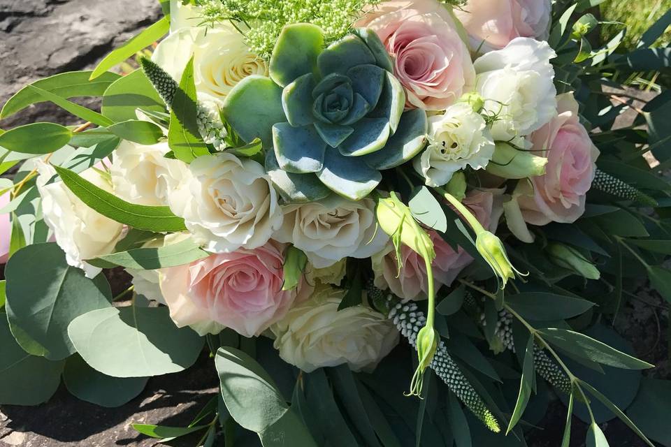 Succulent Bridal Bouquet