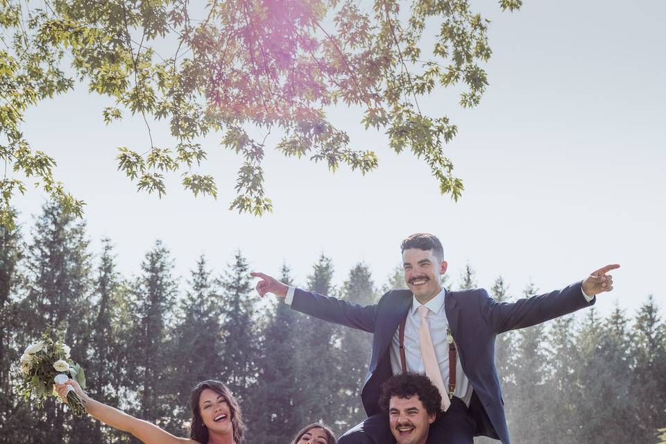 Fun wedding photography