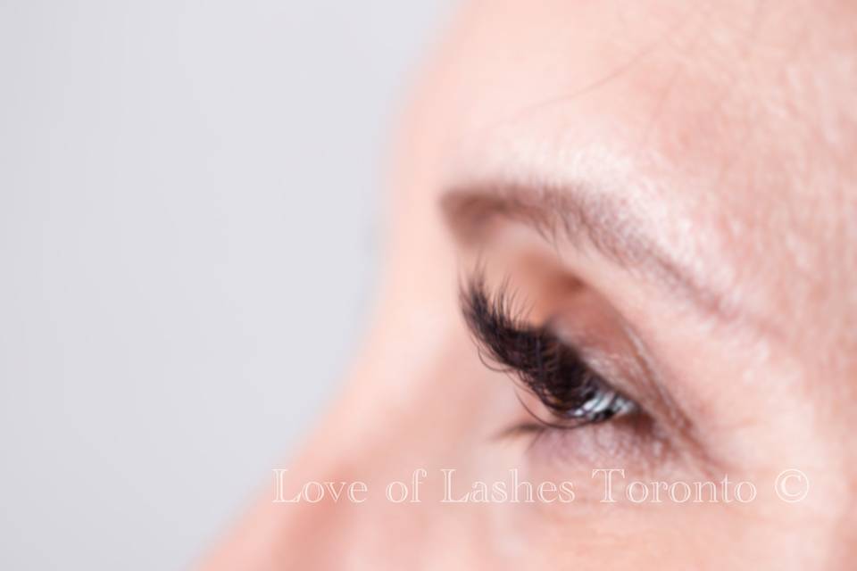 A full set of Hybrid Lashes