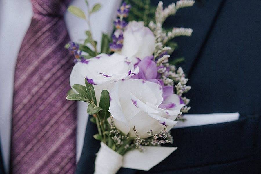 Amethyst Delight Boutonniere