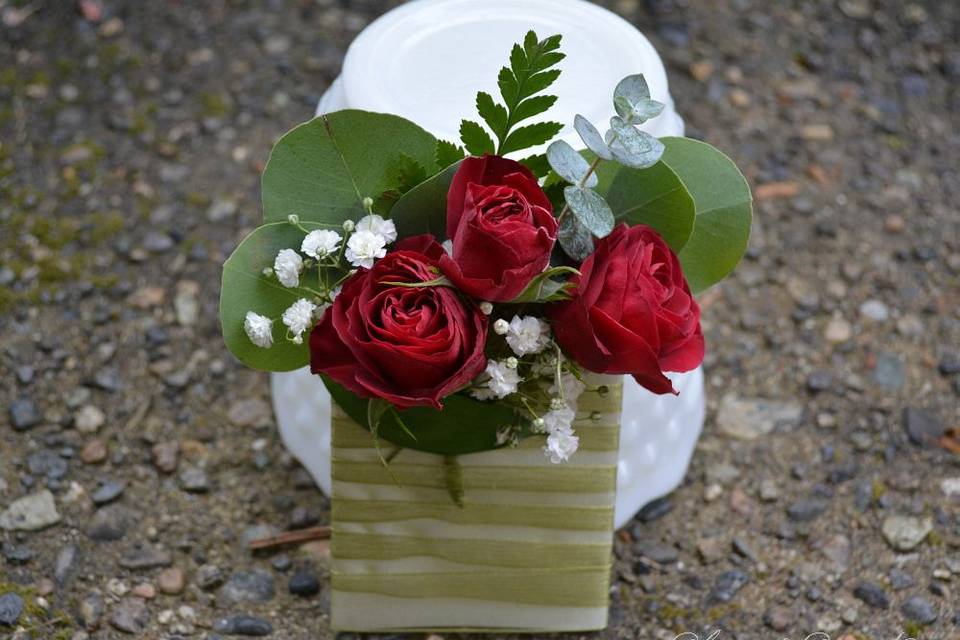 Burgundy N' Lace Pocket Bout