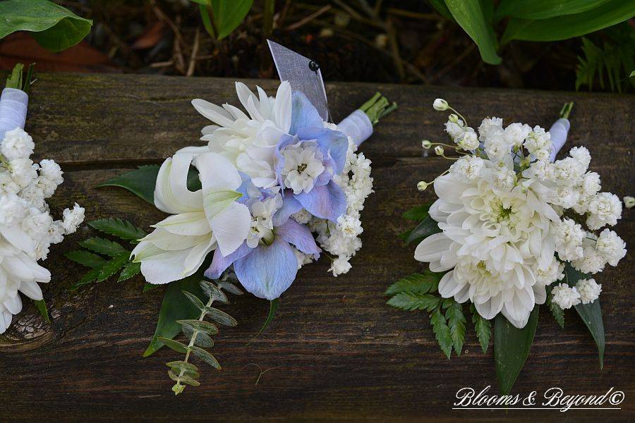 Whimsical Blue boutonniere