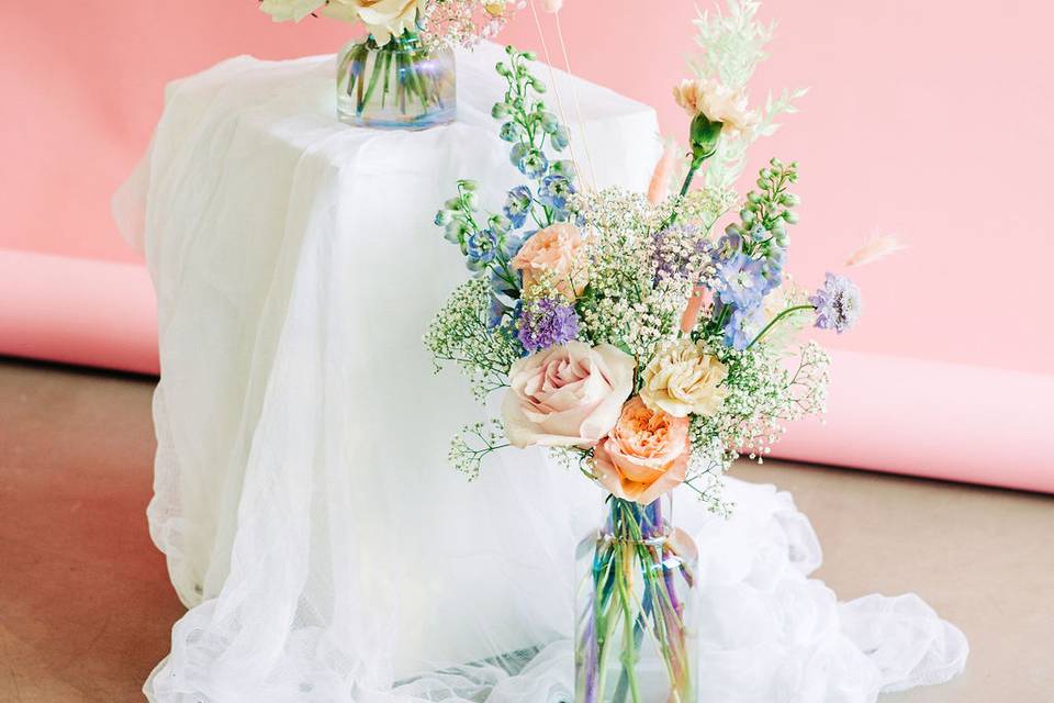 Playful Pastel Table Flowers