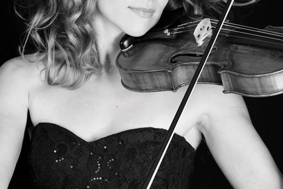 Elegant violin player