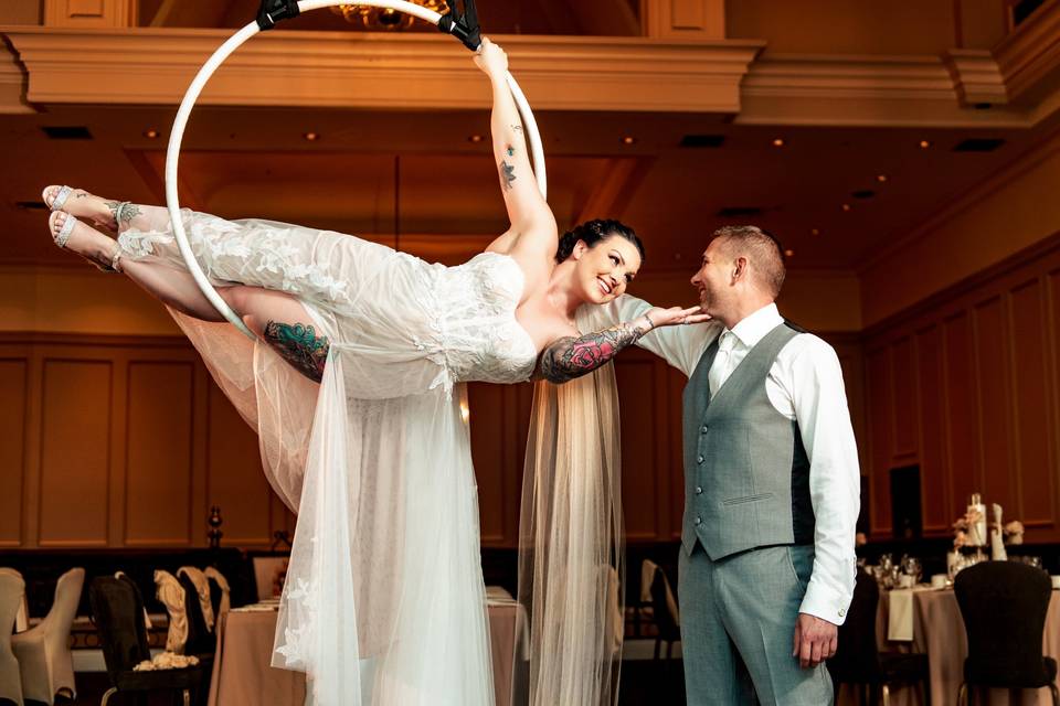 Bride and groom portrait