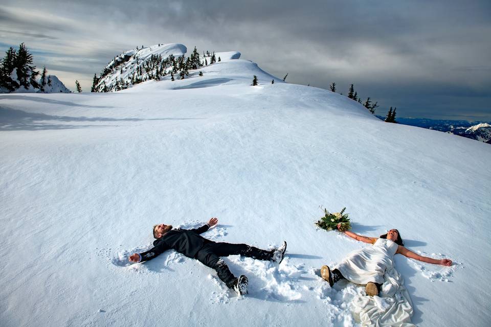 Having fun in the snow