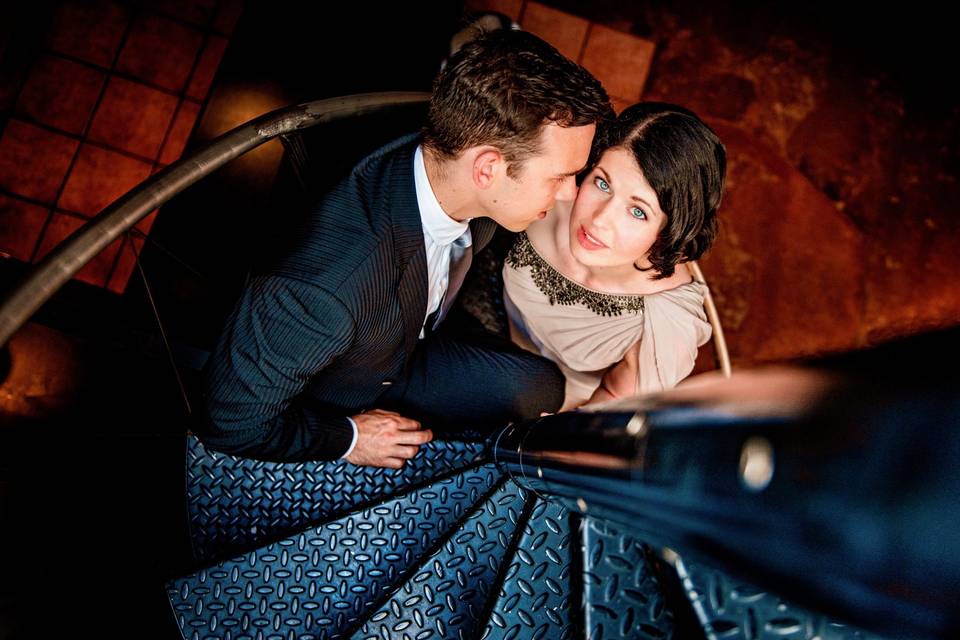 Unique portrait in a loft
