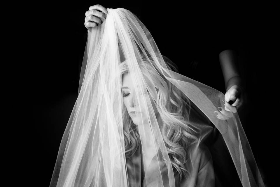 Bride getting ready