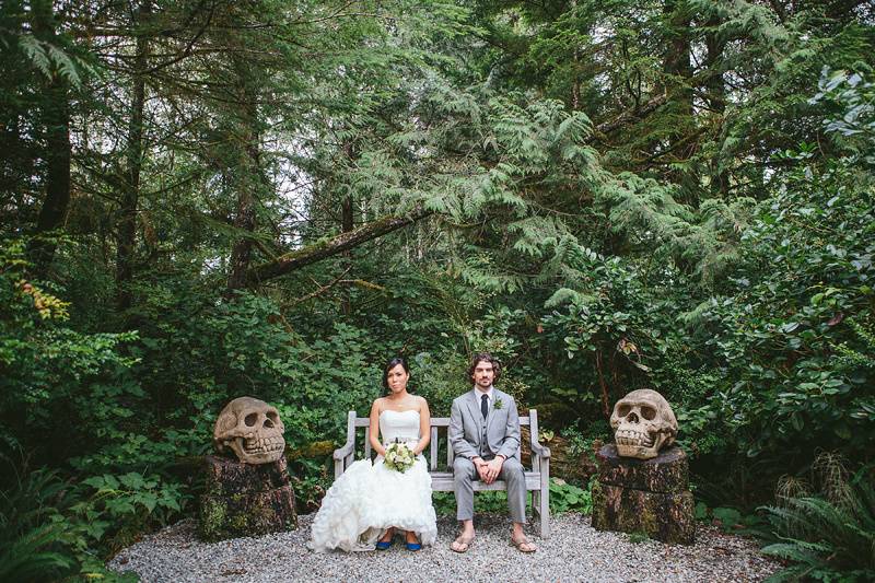 UBC Boathouse bride & groom