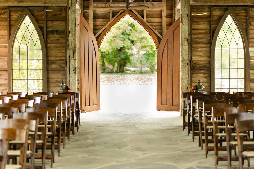 Outdoor wedding chapel