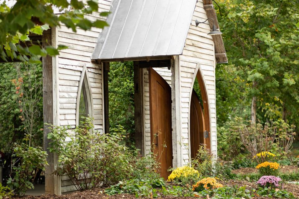 Wedding chapel in the woods