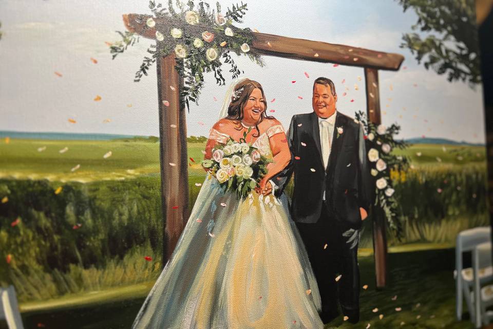 Outdoor wedding painting