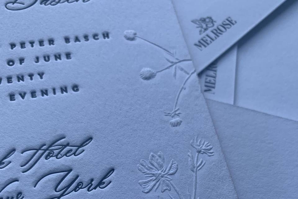 Luxury letterpress