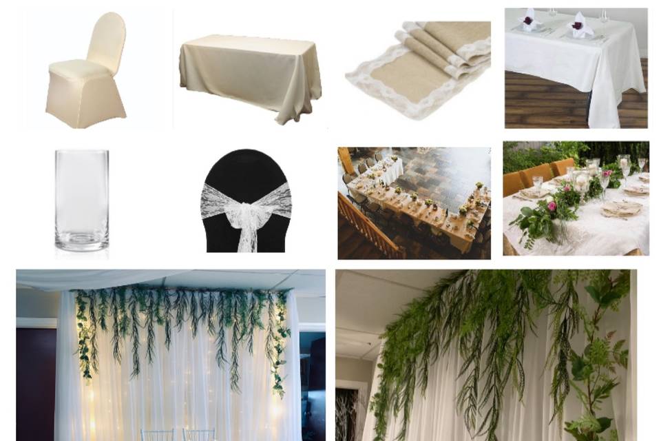 Vision board with greenery