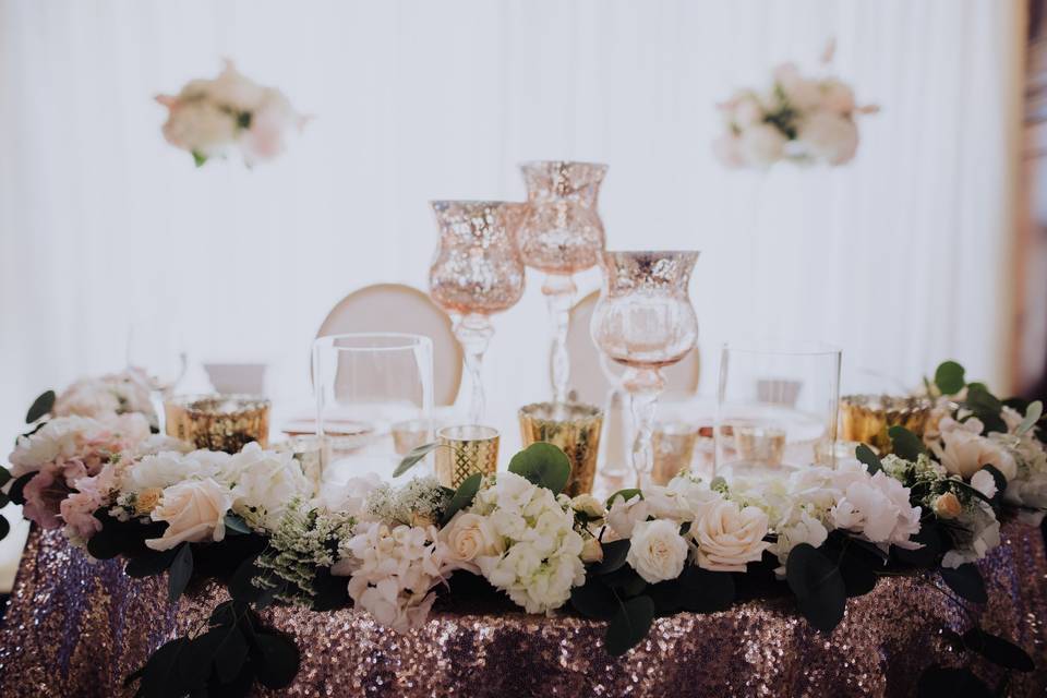 Pink Look Head table