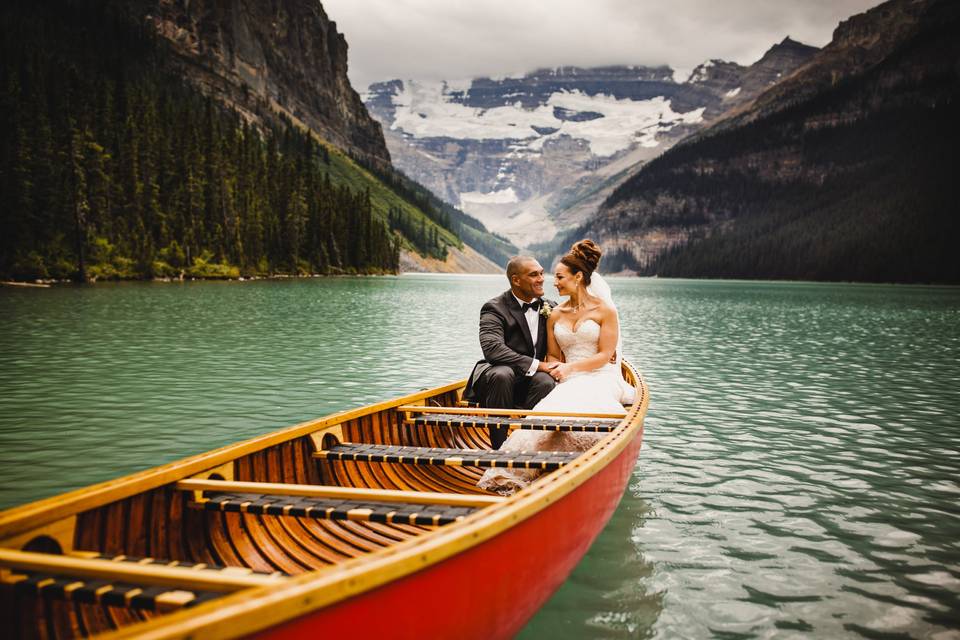 Claire and Sharon at Lake Louise