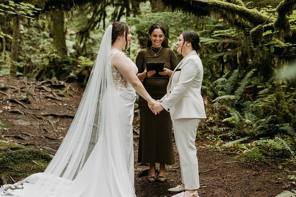 Forest wedding BC
