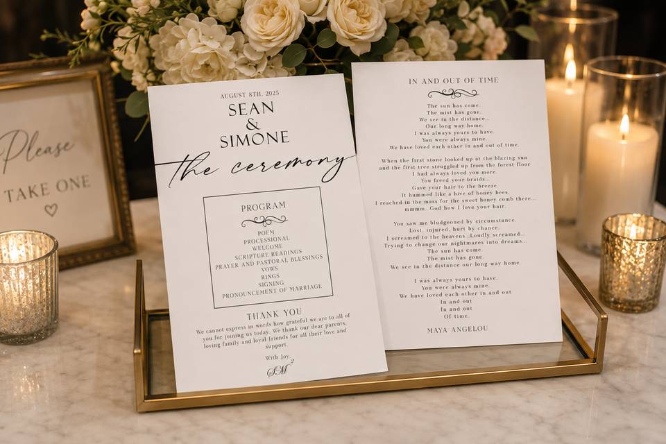 Ceremony Programs