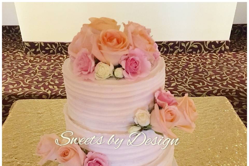 Buttercream and fresh florals