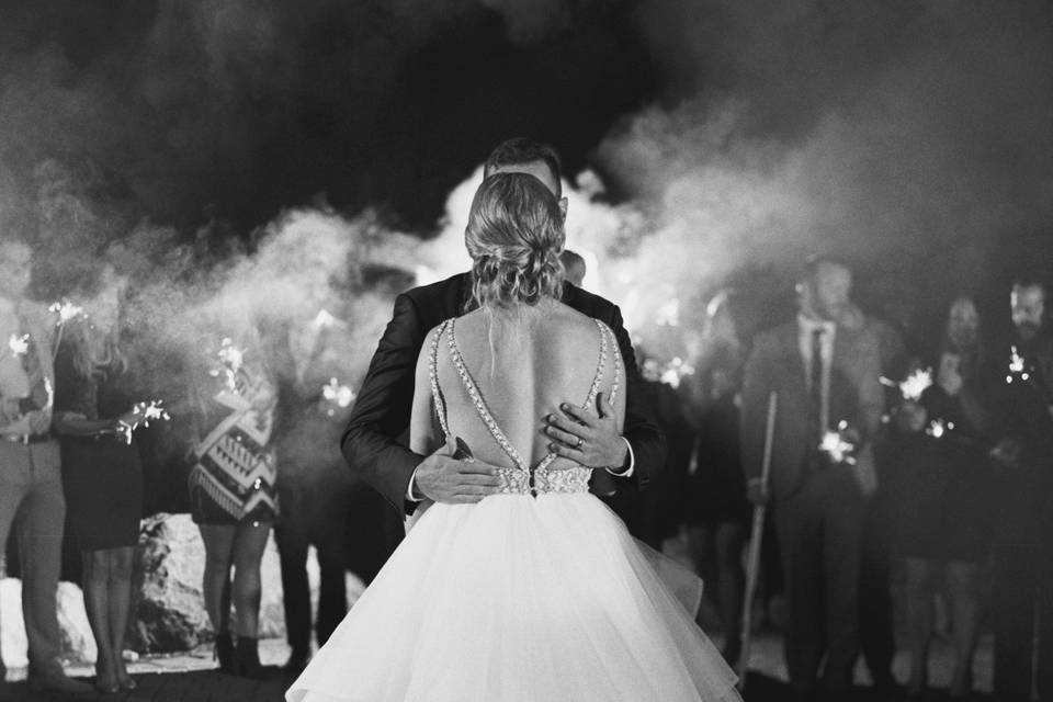 First dance with sparklers