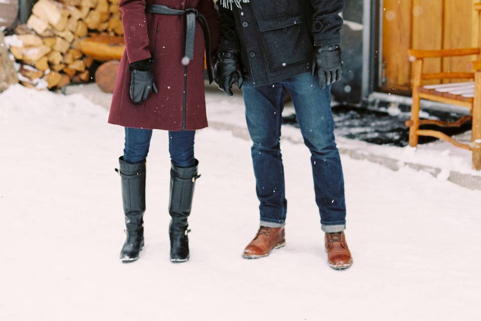 Snowy engagement