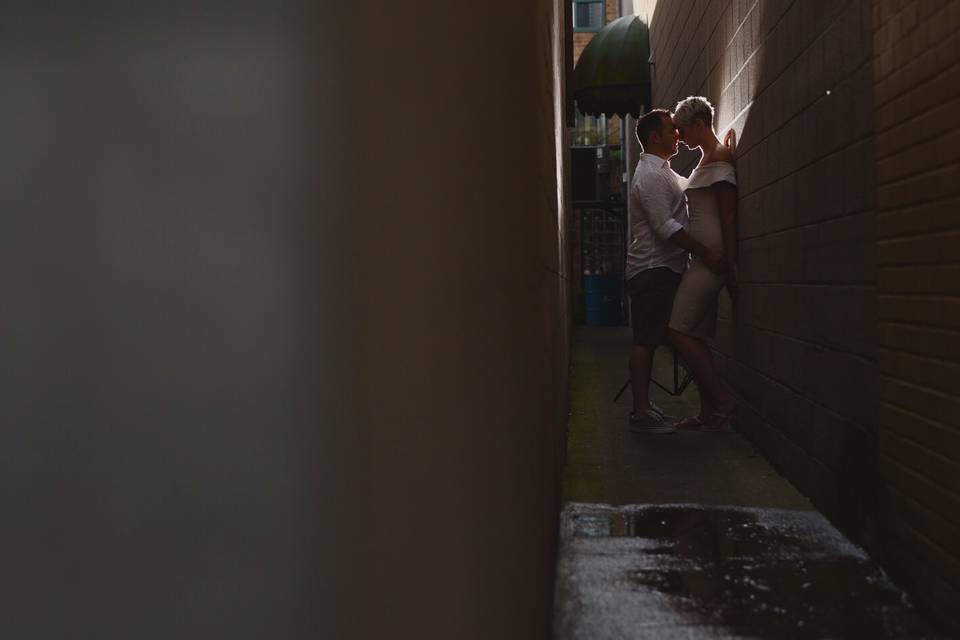 Engagement,  Toronto alley