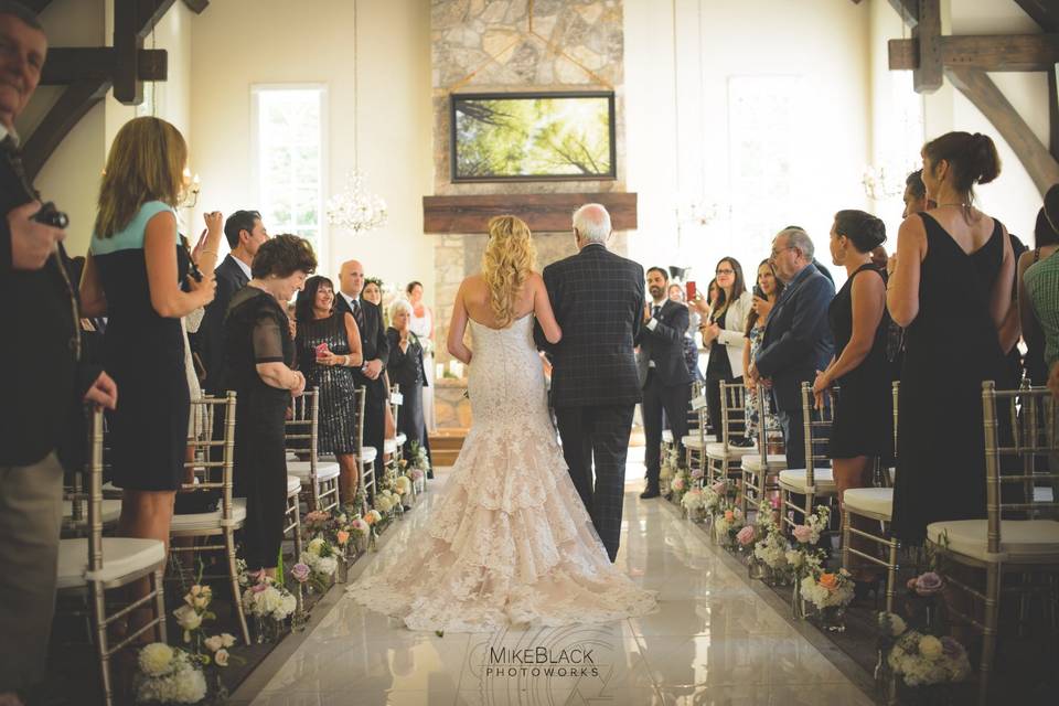 Father & Bride, church