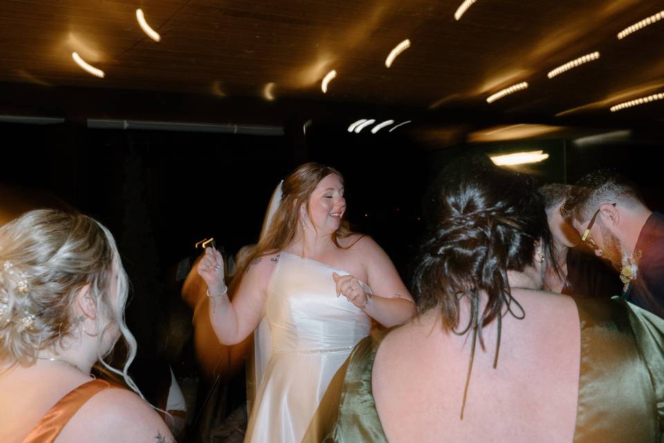 Bride dancing