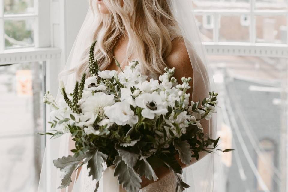 Boho bridal hair