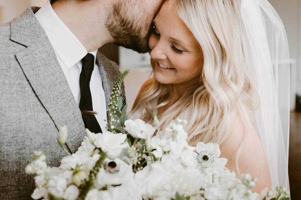 Boho bridal hair