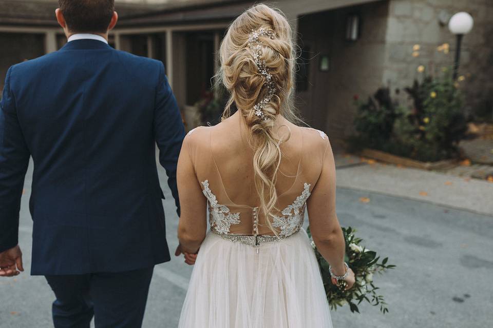 Bridal Braid with veil