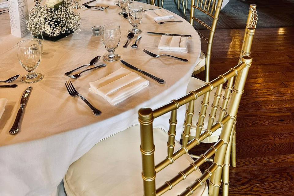 Gold Chiavari Chair Rental.