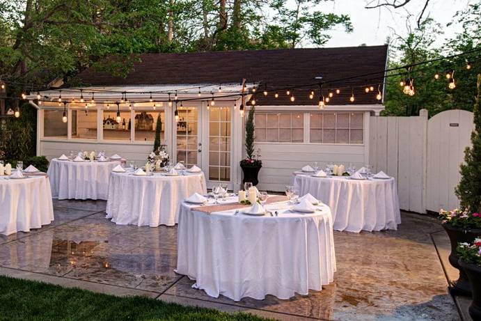 Tables and white linens
