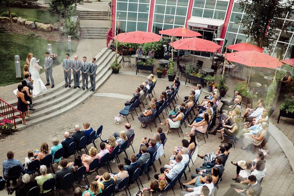 Mid-ceremony selfie