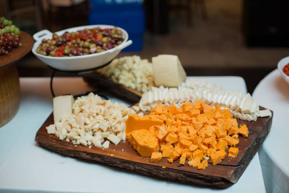 Cheeseboard on antipasto