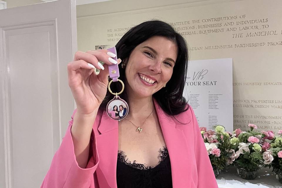 Novel Photo Booth keychain