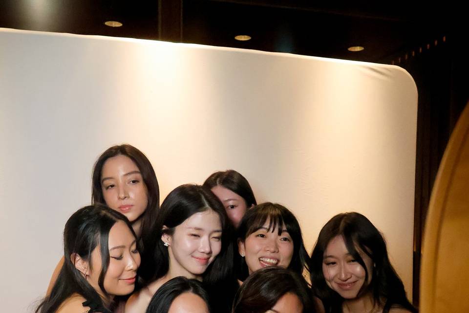 Guests at Novel photo booth