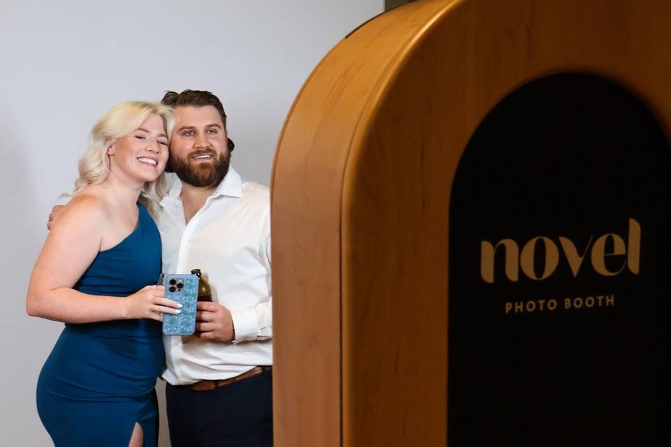 Couple at Novel photo booth