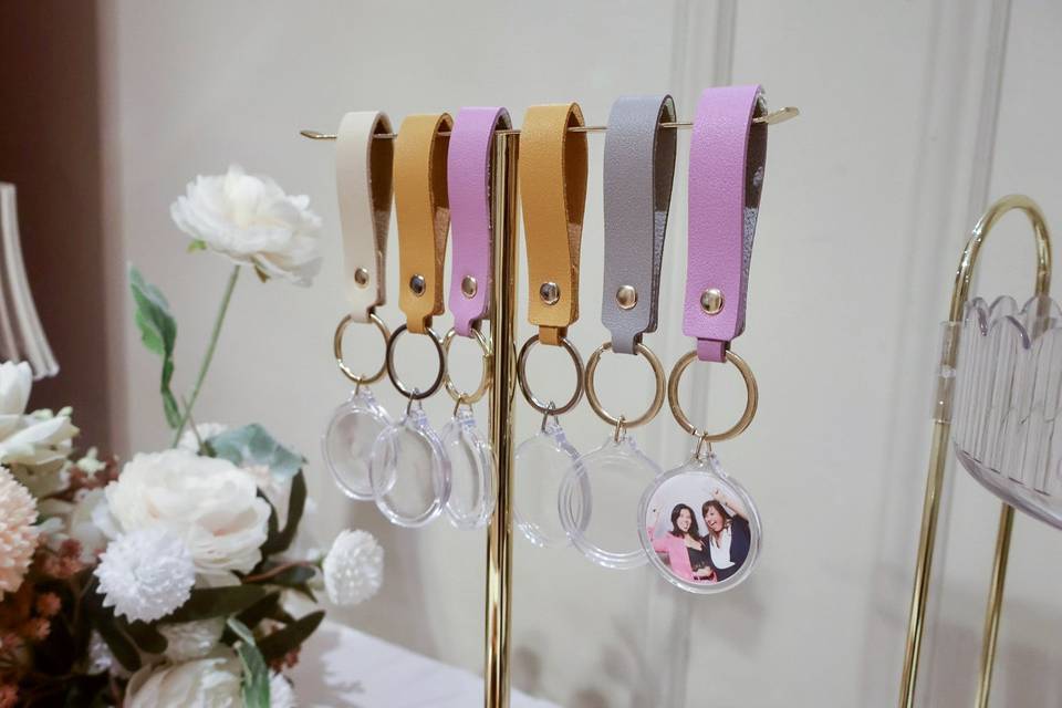 Novel Photo Booth keychains
