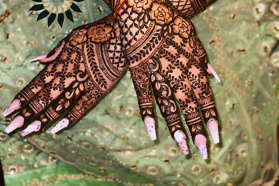 Bridal henna close up
