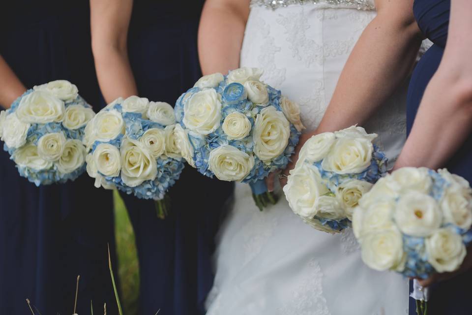 Bride and Bridesmaids