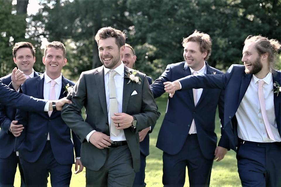 Ian and his groomsmen