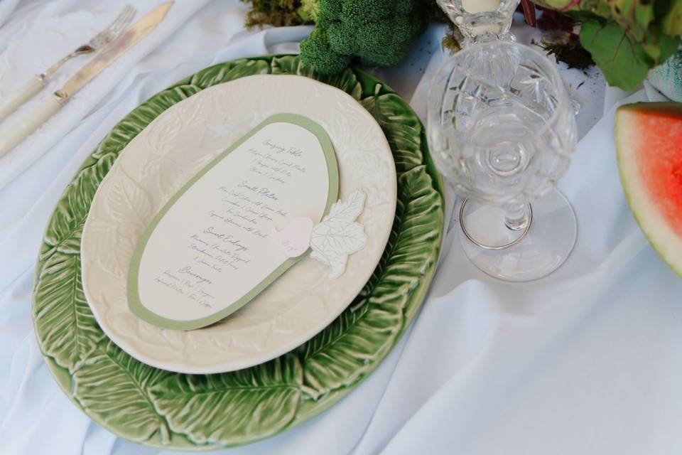 Table setting of wedding