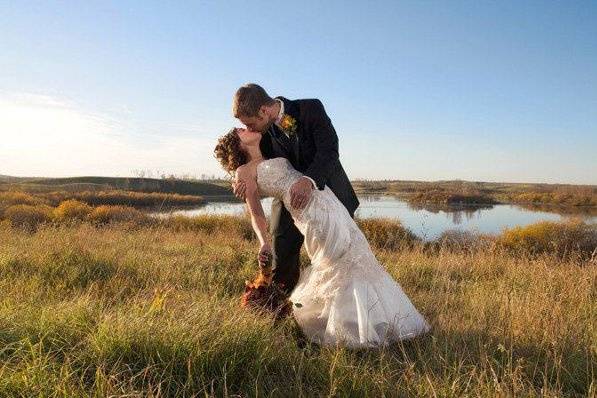 St Paul, Alberta bride and groom