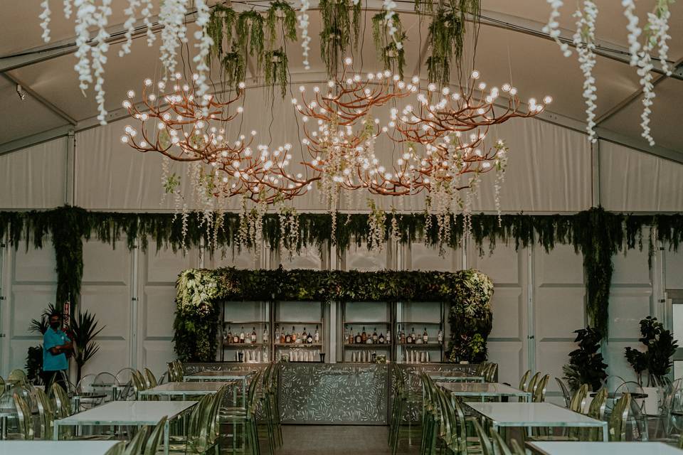 Bar in pavilion