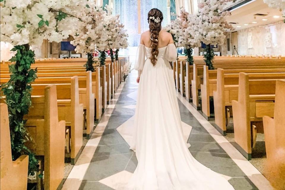 Walking down the isle